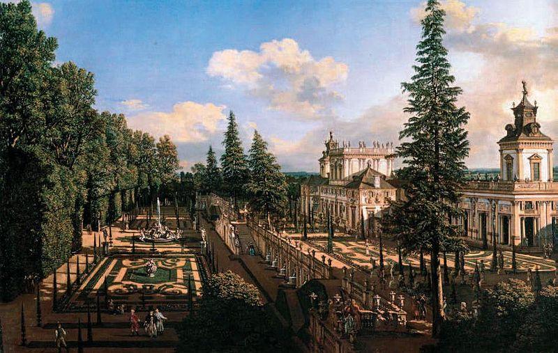 BELLOTTO, Bernardo Wilanow Palace as seen from north-east Sweden oil painting art